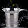 High-Density 304 Stainless Steel Flat-Bottom Tea and Coffee Strainer with Handle