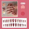 24PCS Retro Oil Paintings Patterns Almond False Nails with Glue Cute Sweet Garden Girl Stick On Nails Detachable Fake Nails Tips