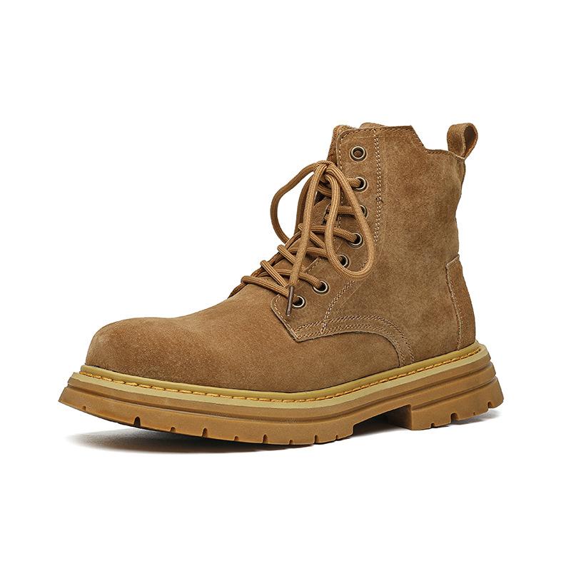 Martin Boots Men's Autumn and Winter 2025 New Pigskin Rhubarb Boots British Style High-top Tooling Boots 23817-M