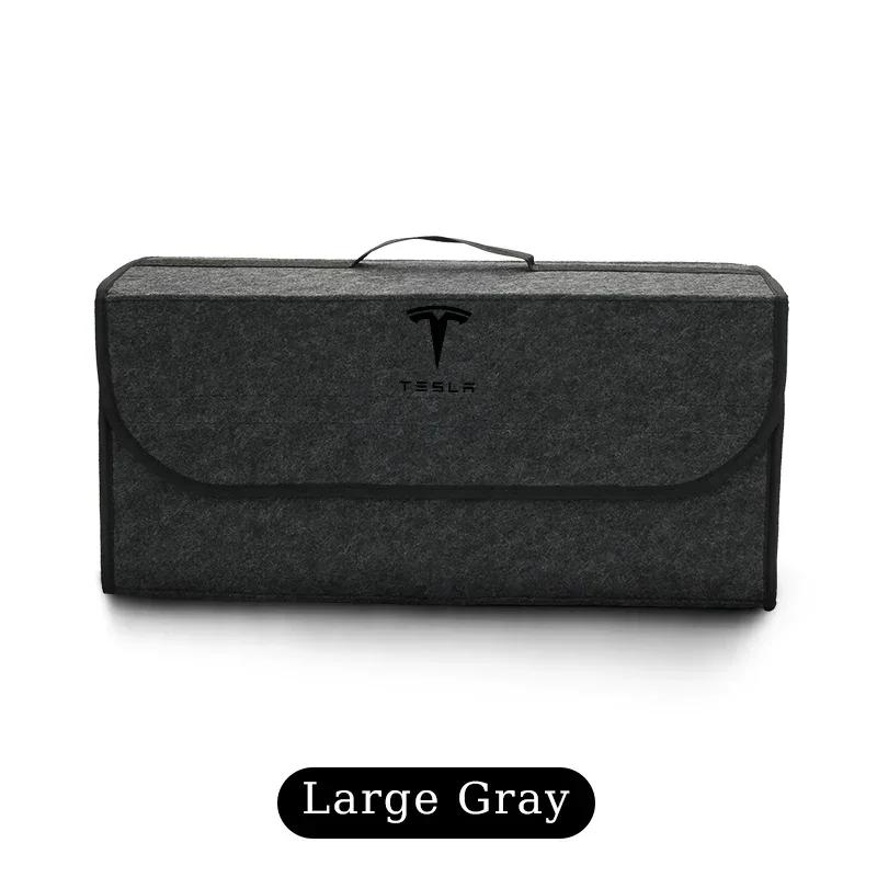 Car Sticker 2025 New Tesla Car Trunk Organizer Bag Foldable Stowing Tidying Storage Box Accessories For Tesla Model 3 S X Y Road