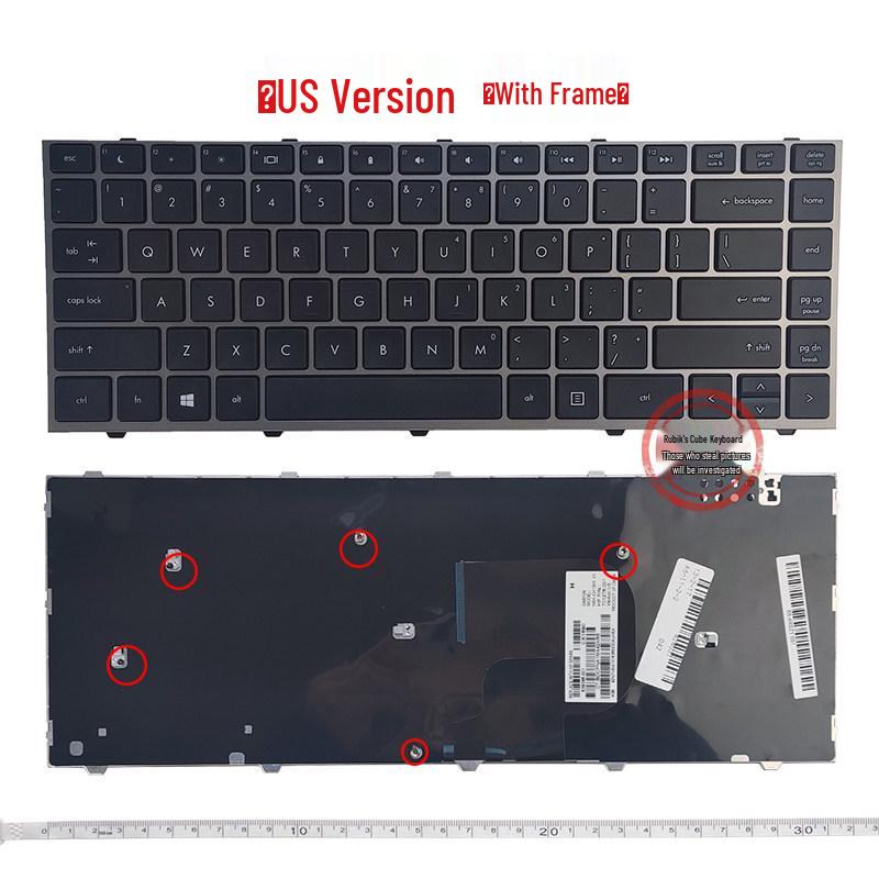 Compatible Keyboard with Frame for HP ProBook 4340s, 4341s, 4345s, 4346s Keyboard with Frame