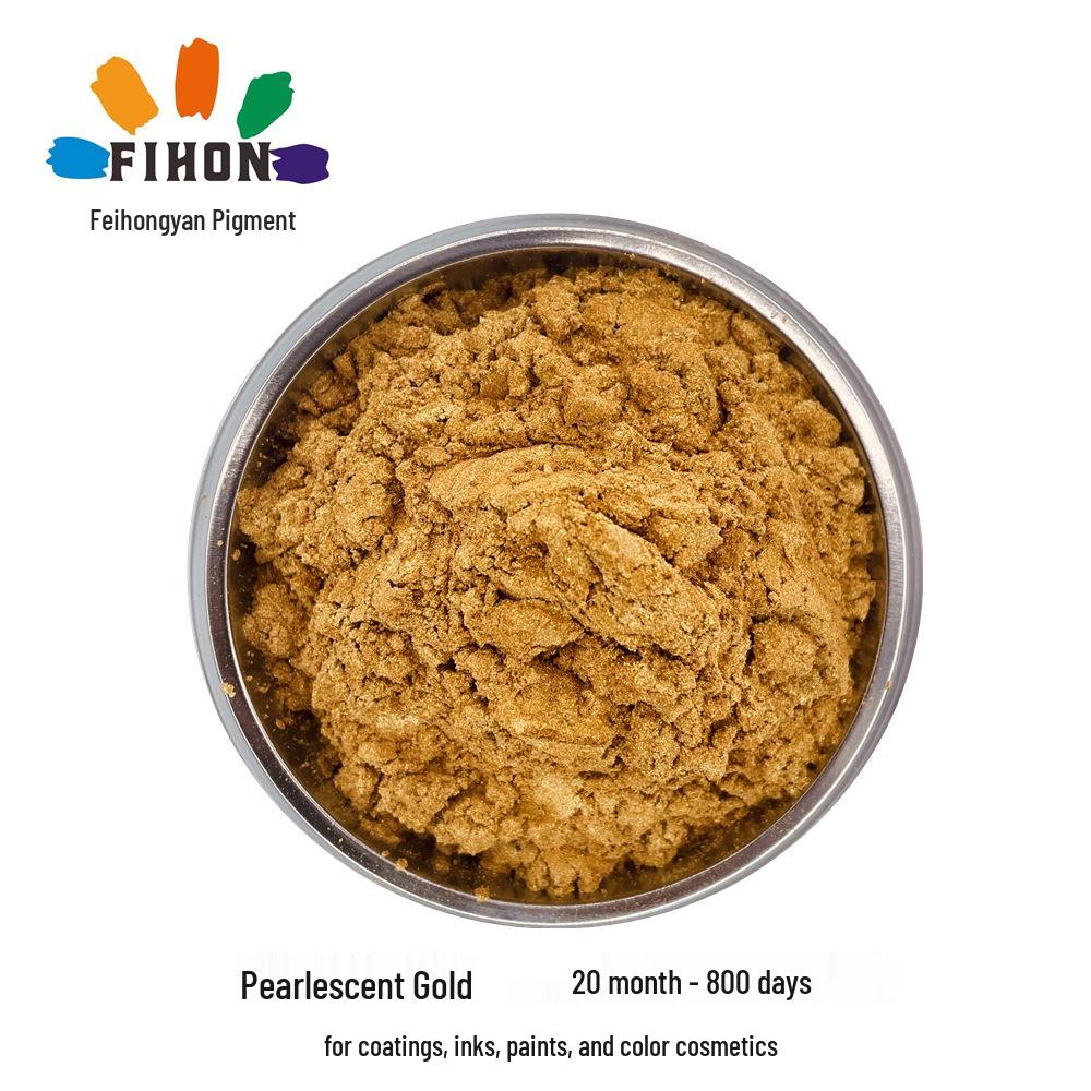 

Golden Pearlescent Powder Buddha Statue for Coating Leather, Gold Eyeshadow, and Glitter Decoration 353 Red Light Gold