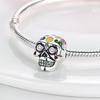 Copper Halloween Dangle Skeleton Witch Devil'S Eye Skull Charms Bead Fit Original Pandora Bracelet Necklace Jewelry