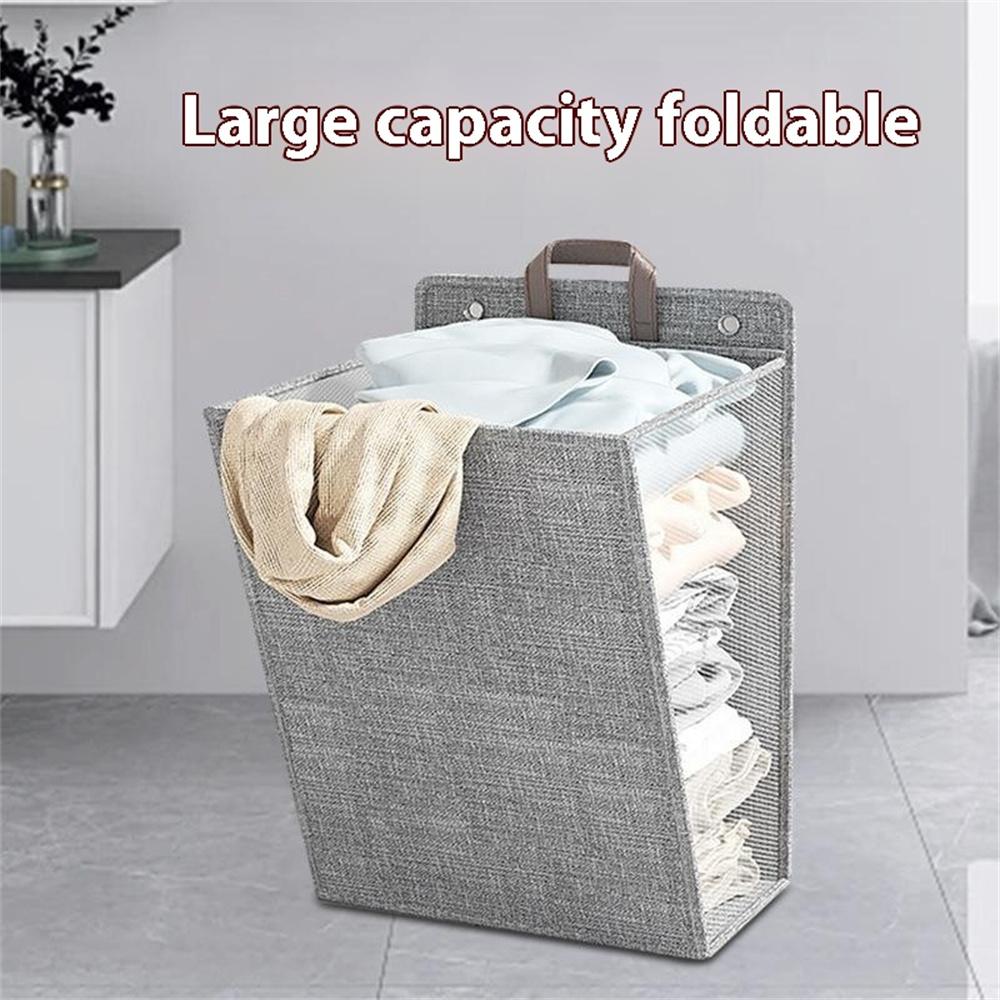 58 X 15 X 41cm Foldable Laundry Bag Large Capacity Hanging Dirty Clothes Basket Multi-Function Storage Organizer
