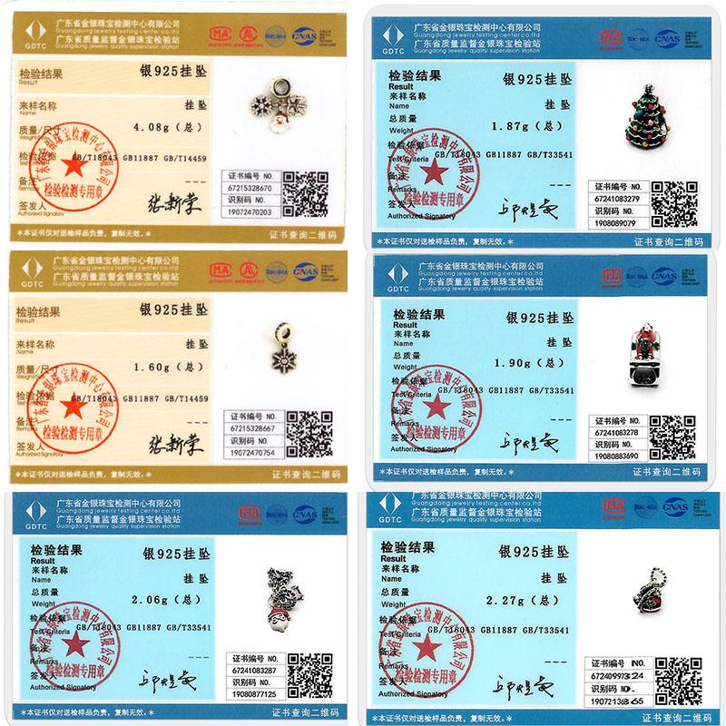 New 925 Silver Christmas Series Charm Beads For Bracelet Pendant Charm Women DIY Christmas Gift