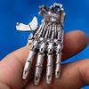 Detailed Bionic Hand Pendant Necklace Sturdy Copper Day to Night Versatile Jewelry Pieces