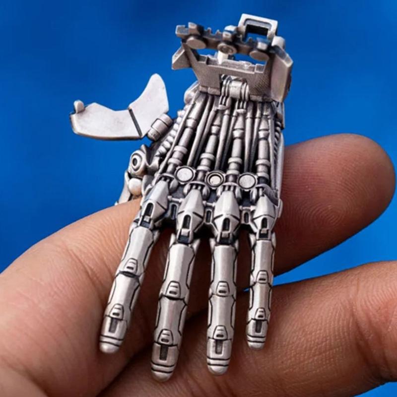 Detailed Bionic Hand Pendant Necklace Sturdy Copper Day to Night Versatile Jewelry Pieces
