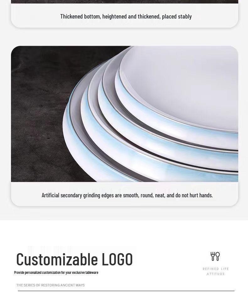 Artistic Melamine Round Plate for Cold Dishes - Ideal for Restaurants & Hotels, Perfect for Western Food & Steak.