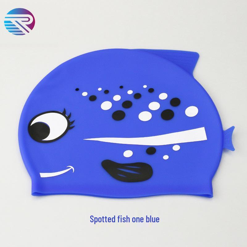 

Детская мультяшная силиконовая шапочка для плавания с рыбками - Водонепроницаемая, дышащая, шапочка для плавания на открытом воздухе для мальчиков и девочек
