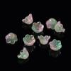 20pcs Colorful Lily of The Valley Flower Shape Bead 12x11mm Lampwork Glass Loose Beads for DIY Craft Jewelry Making Accessories