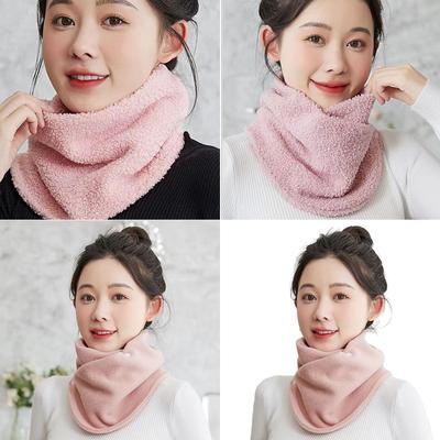 Fleece Neck Male Bandana Neck Warmer Winter Windproof Tube Scarves for Face Soft Women Half Mask Gaiter Snowboard