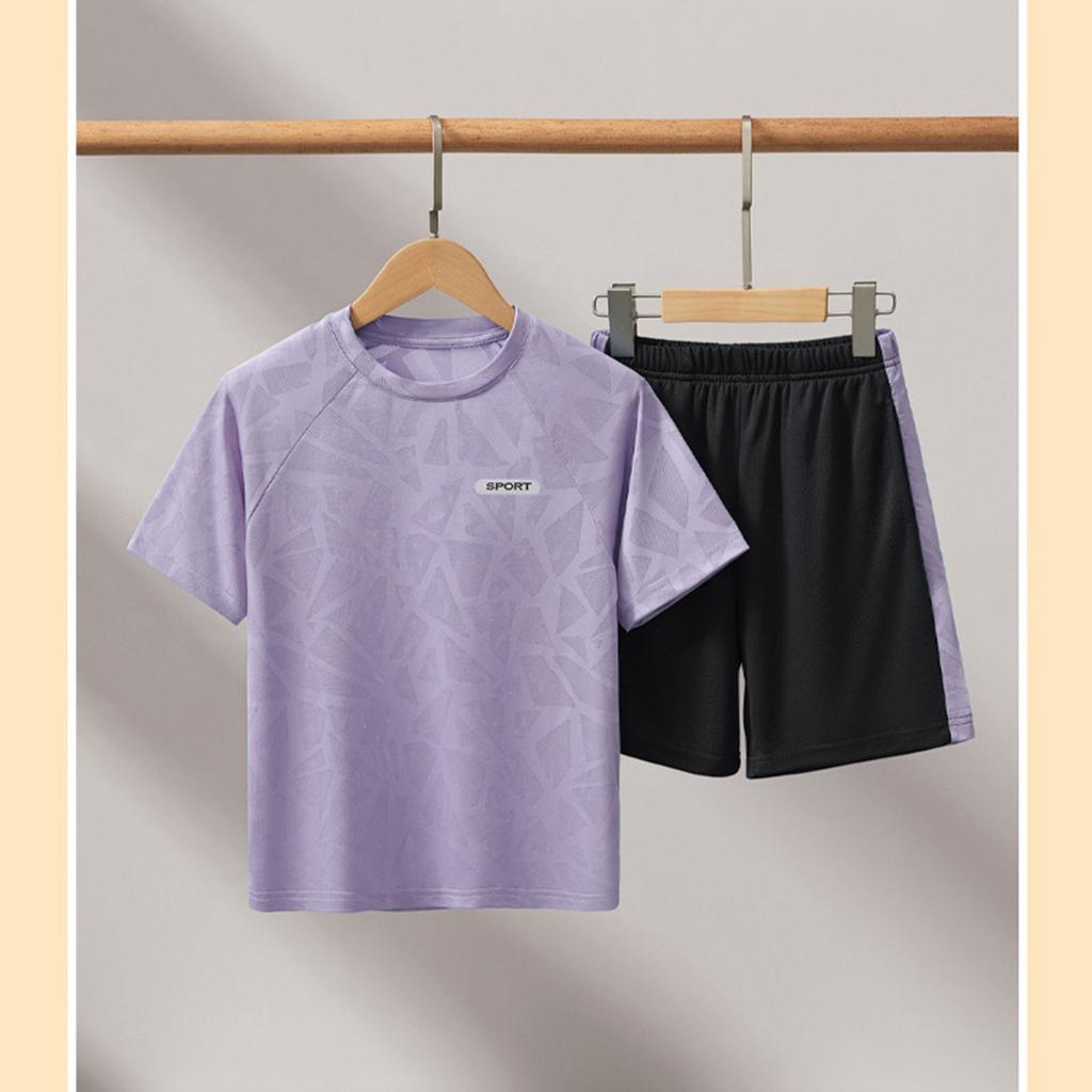 Girls Quick Dry Sportswear Set, Ice Feel Activewear for Sports and Outdoor Play