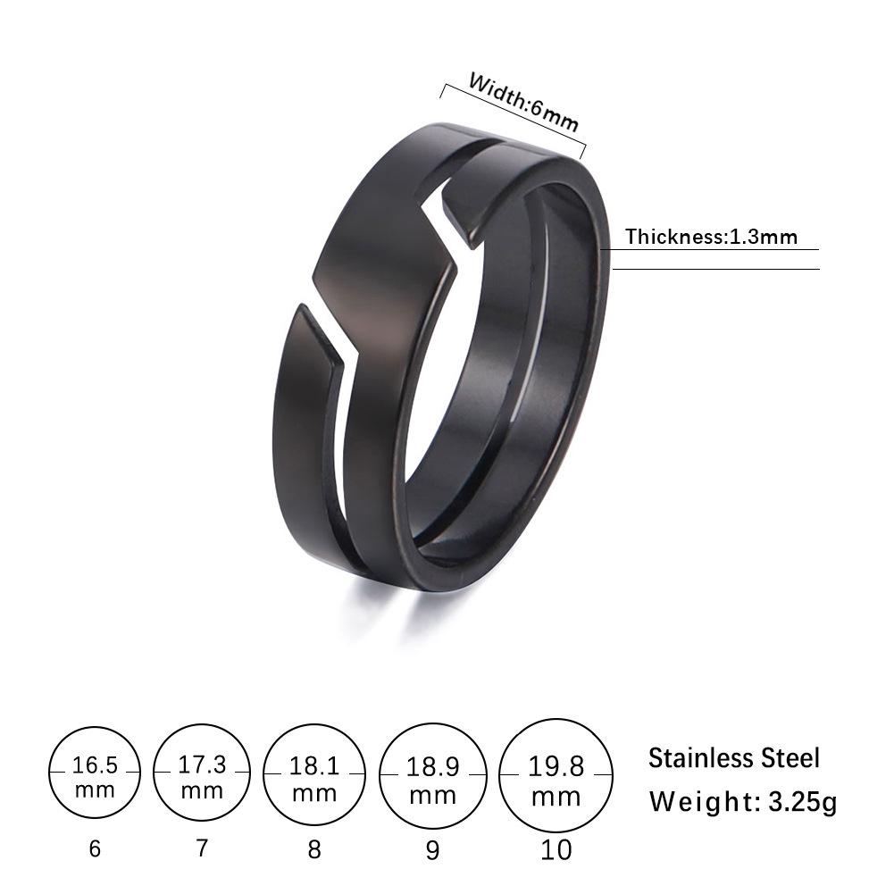 Diamond Inlaid Stainless Steel Couple Rings: European American Fashion Titanium Finger Jewelry