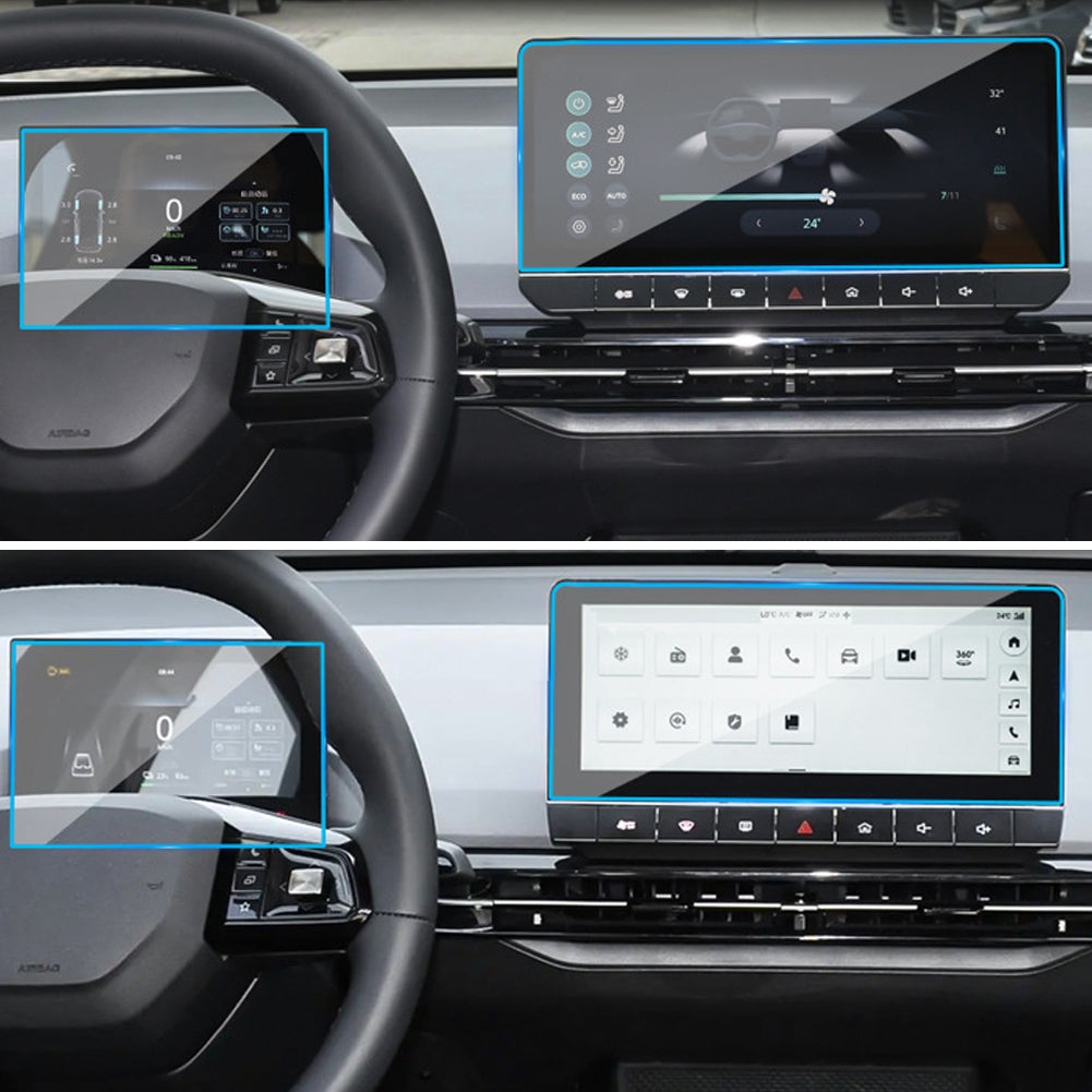 2Pcs Car Gear Panel Dashboard Navigation Interior Screen Protective Film TPU Anti-Scratch Sticker Protect For MG MG4 EV 2024-23