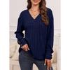 Women's Sweater Fall/Winter Casual Sweatshirt Women's Solid Color Top Long-Sleeve Crew Neck Patchwork Pullover Top T-Shirt
