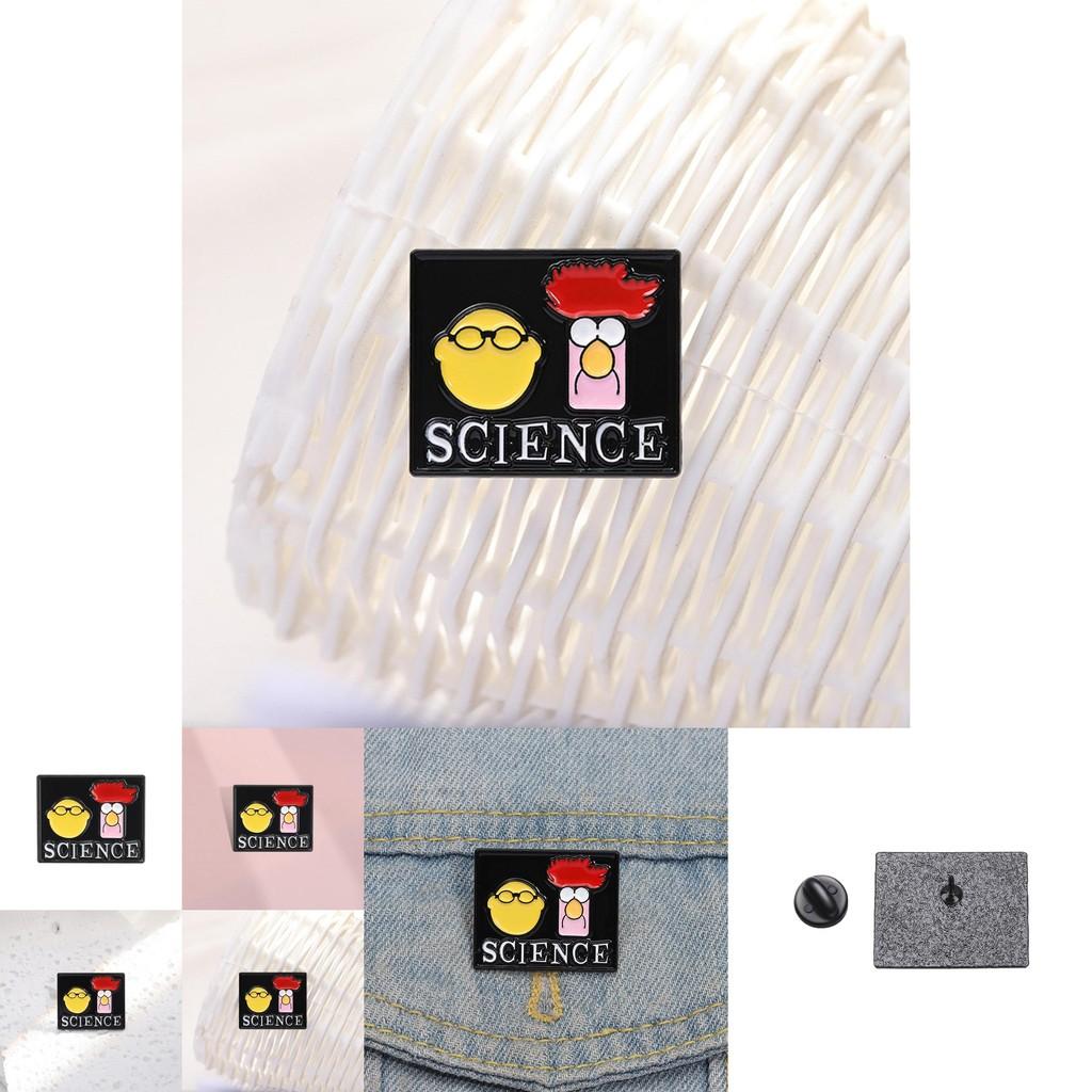 Einzigartige Kreative Wissenschaft Cartoon Charakter Brosche Anstecknadel für Stilvolle Rucksackdekoration