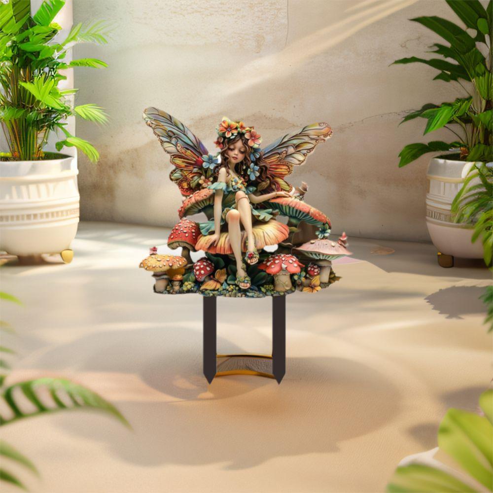 Artificial Garden Floor Plugs Cute Garden Stake Micro Landscapes Fairy Mini Figurine  Potted Plant