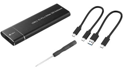 M.2 NVME PCIE USB-C 3.1 Drive Enclosure M2 Bay