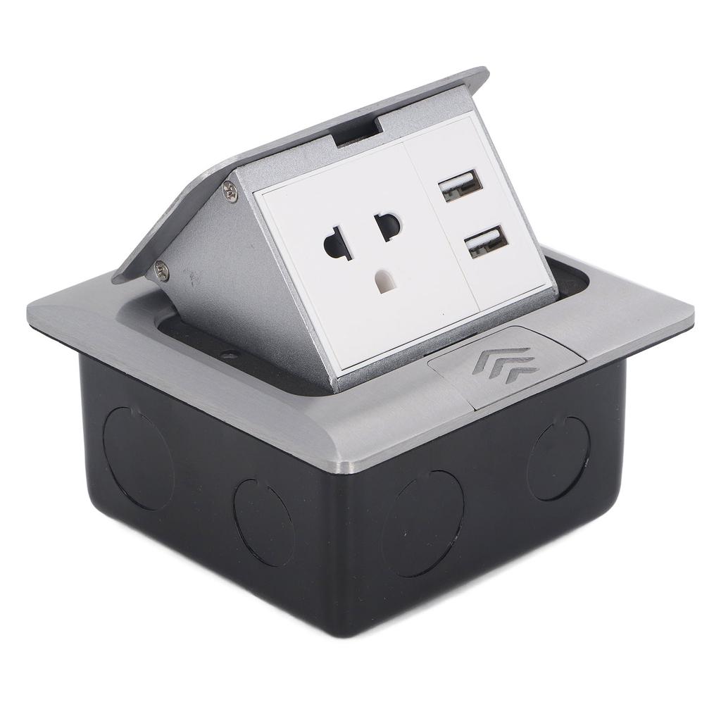 Recessed Floor Electrical Outlet Kit  and Dual USB Port Waterproof Electrical Outlet Cover Box