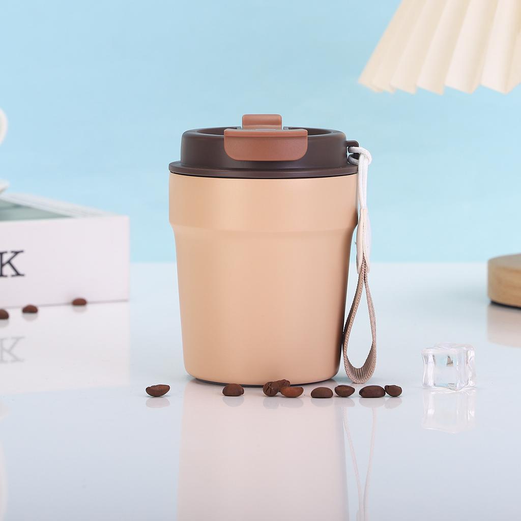 260ML Ceramic Insulated Cup Stainless Steel Double Wall Vacuum Flasks Reusable Portable Travel Coffee Mug Kitchen Drinkware