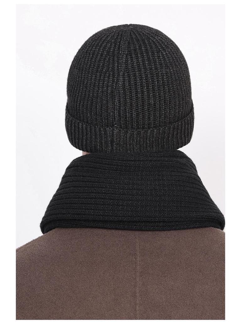 Men's Woolen Beanie for Large Heads - Thick, Warm, Breathable, Sweat-Proof, Ideal for Autumn & Winter