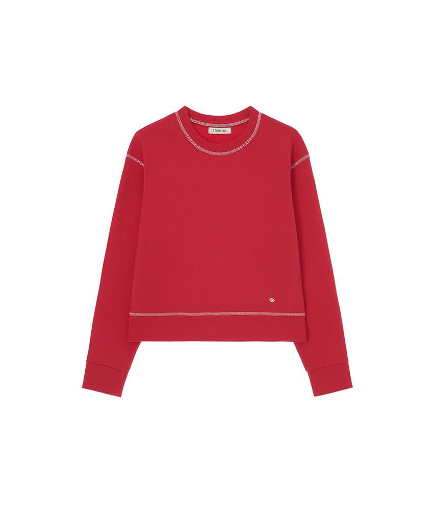 Iteoneolmomeonteu Outstitch Point Sweatshirt - Red
