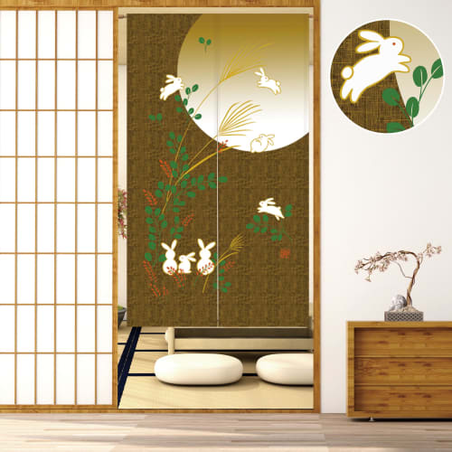 Cloth Shop Nunoya Noren Curtain, Flame Retardant, UV Protection, Insulated, Warm, Scandinavian Style, Room Divider, 82cm Wide X 150cm Long, MM Flame R