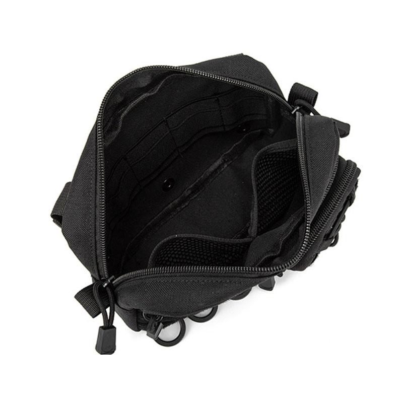 Molle Horizontal Admin Pouch with Front Drawstring Pocket EMT Pouch EDC Utility Orgaznier Bag Hunting Fanny Pack