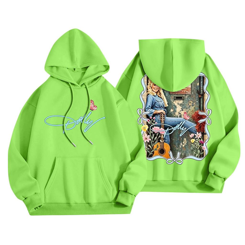 Unisex Lightweight Long Sleeve Hooded Pullover Sweatshirt with Print