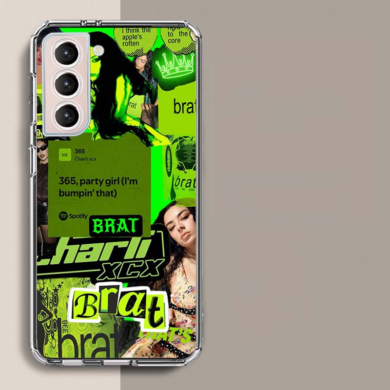 Чехол для телефона Singer C-Charli XcX для Samsung Galaxy S25 Edge S24 S23 FE S21 S20 S10 Plus S22 S26 Ultra Чехол Прозрачные Чехлы TPU Capa Samsung S24 Ultra