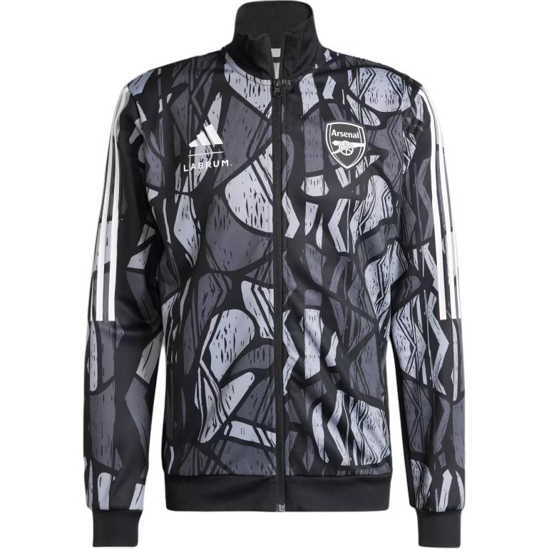 Adidas Arsenal Labrums Tiro Track Top Color Block Design Versatile Football Sports Stand Collar Long Sleeve Jacket Men Jacket Black IW3902