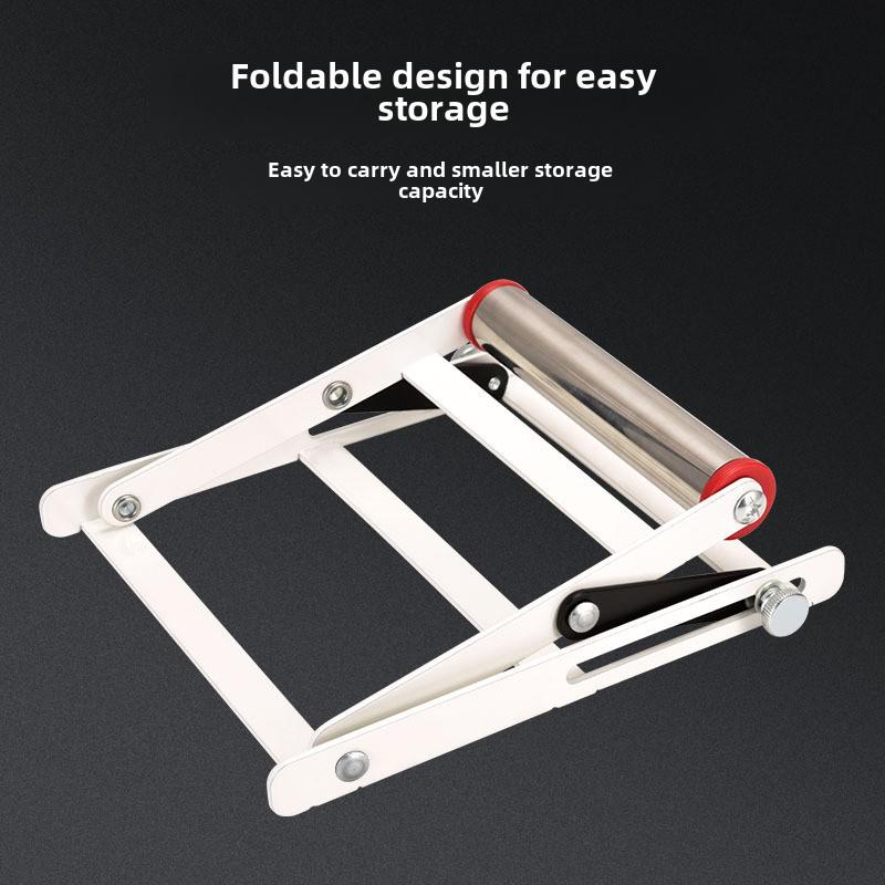 Adjustable Lifting Stainless Steel Cutting Machine Bracket, Foldable Support Frame for Unloading.
