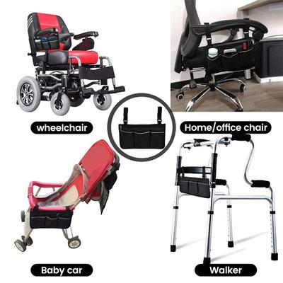 Wheelchair Armrest Side Storage Bag Hanging Storage Bag Seat Armrest Storage Bag Portable Pocket Waterproof Large Space