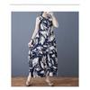 Ladies' Versatile Temperament Retro Loose Stand Up Collar Mid Length Dress