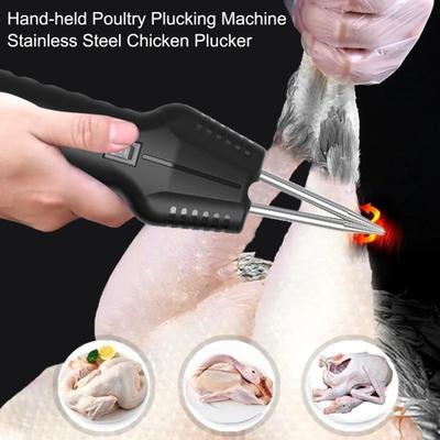 Electric Poultry Plucker Handheld Chicken Pulling Machine High-Speed Rotation Automatic Tightness Adjustment Stainless Steel Hair Remover