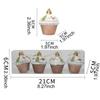 4x Hanging Christmas Tree Ornaments Photo Prop Christmas Cupcake Decorations for Wall Farmhouse Window Gift Wrapping Fireplace