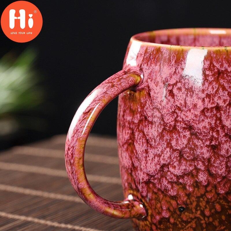 Hei Japansk Retro Ovnskifte Glasert Keramisk Kreativ Kaffe Melkekrus Stor Kapasitet Enkel Tekopp Par Vannkopp