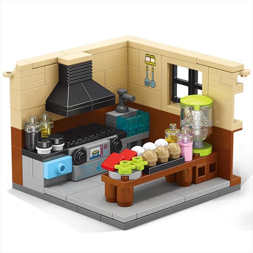 1 Stk. Mini Street View Dreams Haus Rennwagen Arzt Maler Musiker Wissenschaftler Konditor Kameramann Astronaut Bausteine