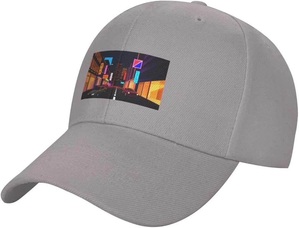 Japanese City Night Street Scenery Baseball Cap Women Men Hats Adjustable Trucker Sun Hat Dad Caps