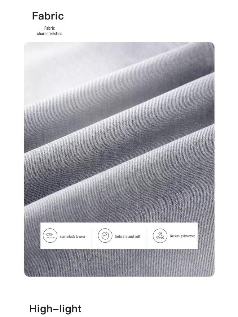 Gray High-Waisted Slimming Petite Wide-Leg Jeans for Women, Nine-Point Length, Perfect for Autumn and Spring 2025