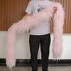 DIY 2M Blue Feathers Boa Ostrich Plumes Shawl 1/2/3/4/6Ply Wedding Drees Decoration Accessory Soft Fluffy Plume For Crafts White Boa