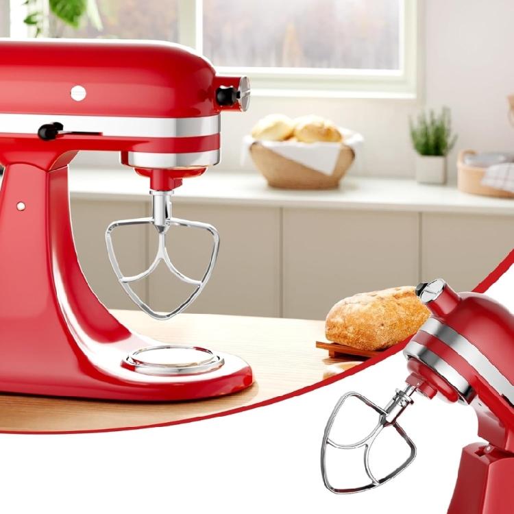 Dishwasher Safe Stainless Steel Beater Replacement for 4.5-5QT Stand Mixer Attachment Dishwasher Safe Accessories