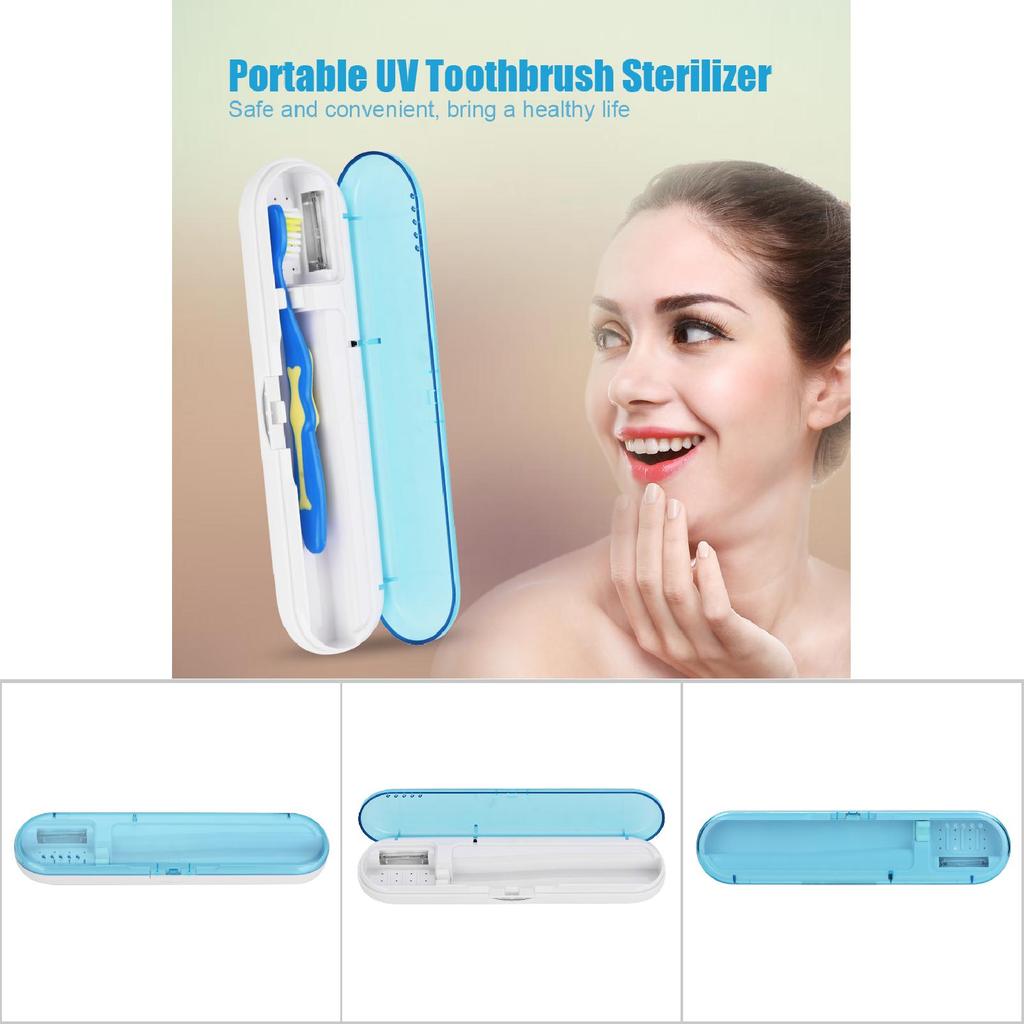 Antibacteria UV Light Portable Toothbrush Sterilizer Sanitizer Cleaner Disinfection Blue