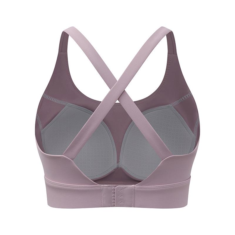 "Quick-Dry Shockproof Cross-Back Sports Bra for Running & Yoga"