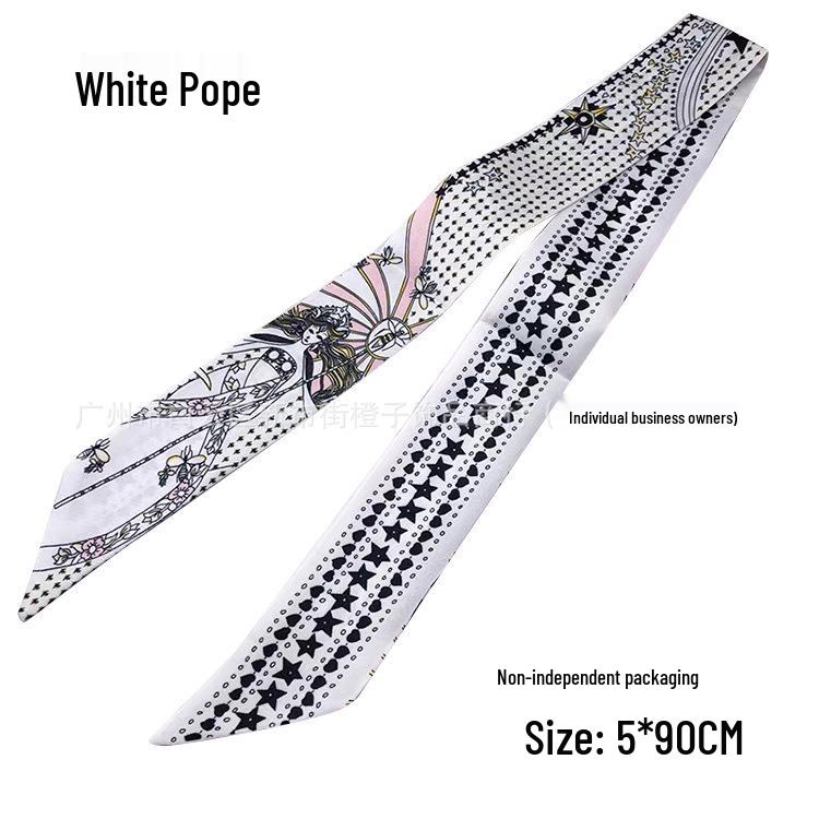 Silk Scarf Accessory: Long Ribbon for Bag, Headband, or Hair Tie