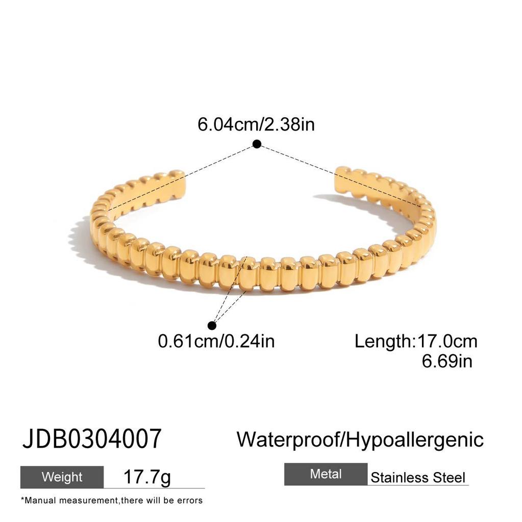 European and American stainless steel retro sand gold bracelet popular titanium steel 18k gold jewelry