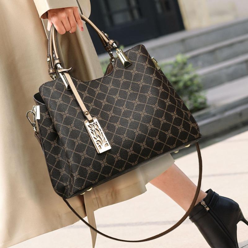 Handtasche Neuer Stil Allround-Druck Damenhandtasche Modische Temperament-Tasche Große Kapazität Pendler-Hand-Tragetasche