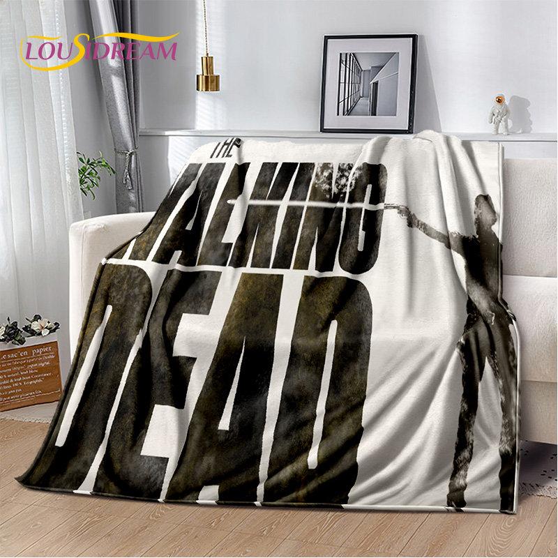 The Walking Dead Korku Yumuşak Peluş Battaniye, Flanel Battaniye Atmak Battaniye Oturma Odası Yatak Odası Yatak Kanepe Piknik Örtüsü Bettdecke