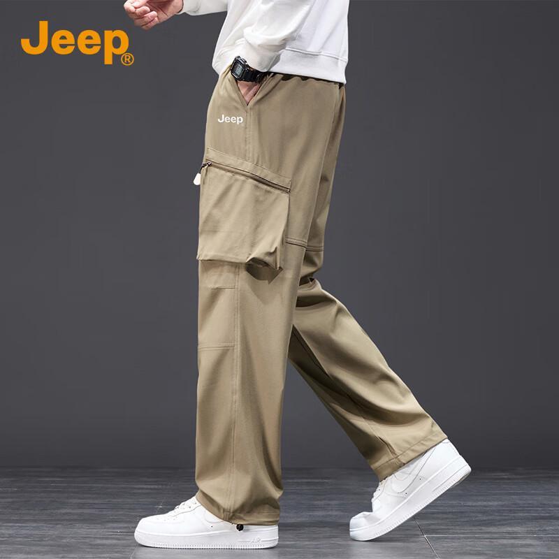 

JEEP Men s Straight-Leg Elastic Comfort Casual Pants 4XL
