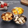 304 Stainless Steel Fruit Plate Circle Ring Handle Appetizer Platter Snack Bowl  Home Kitchen